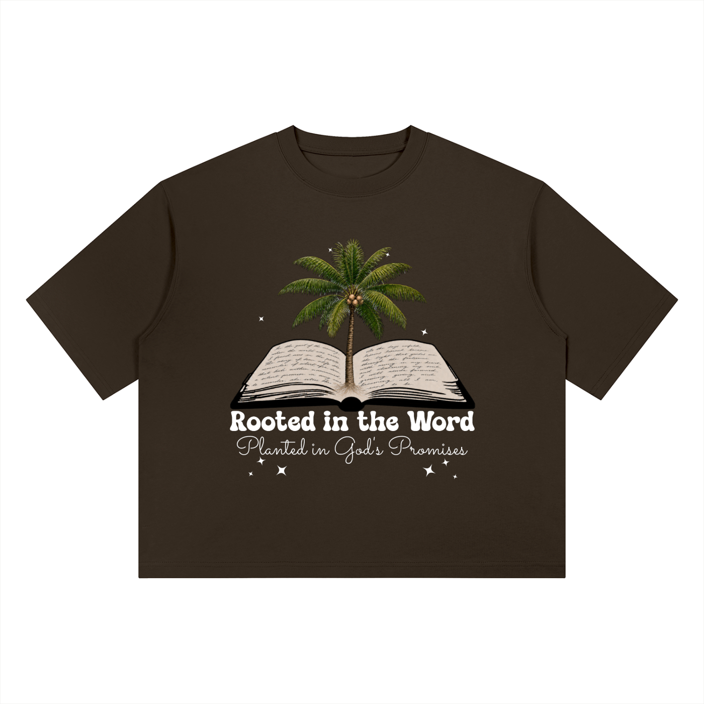 "Rooted In The Word" Unisex Heavyweight Boxy T-Shirt (Unisex)
