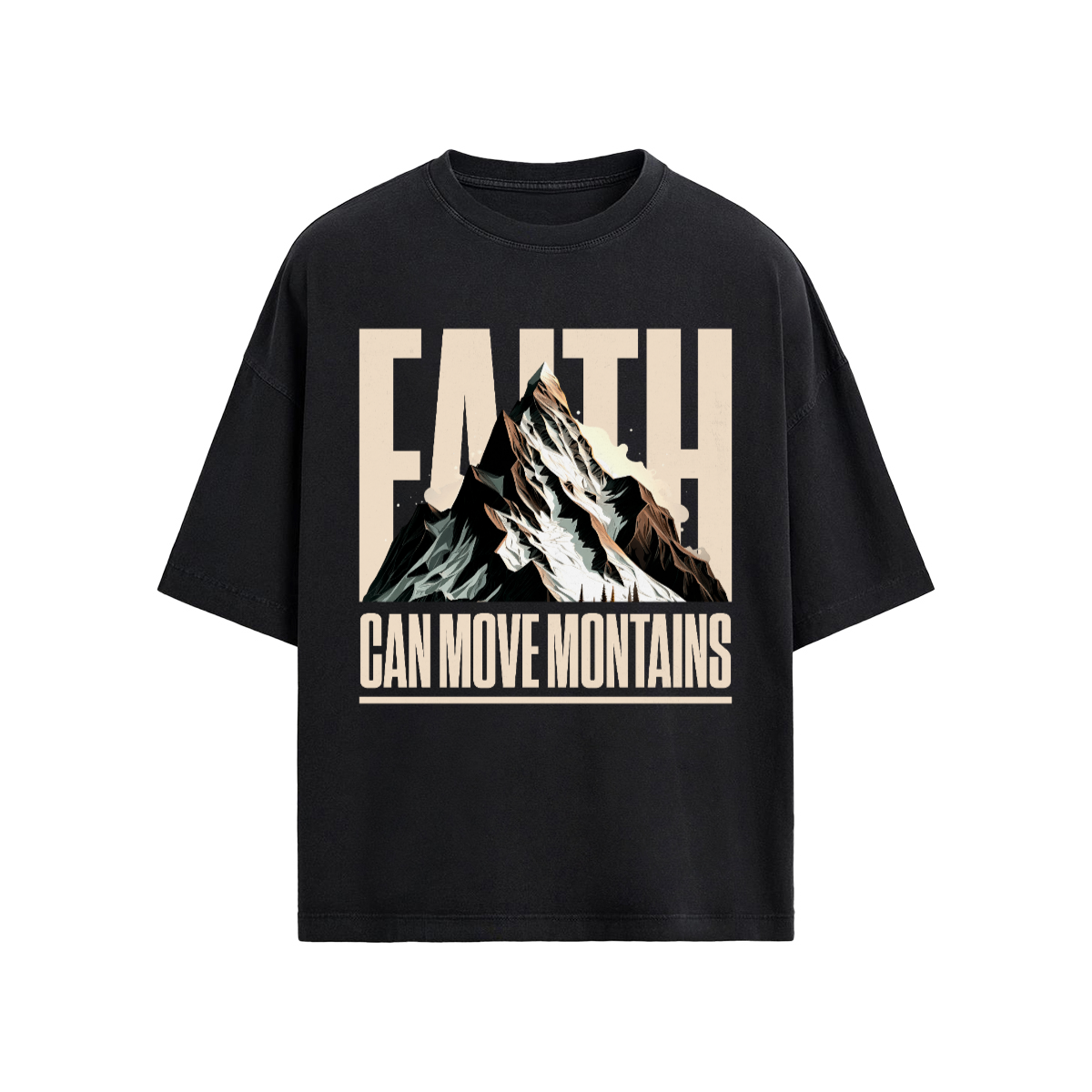 Faith Move Mountains Oversized T-shirt