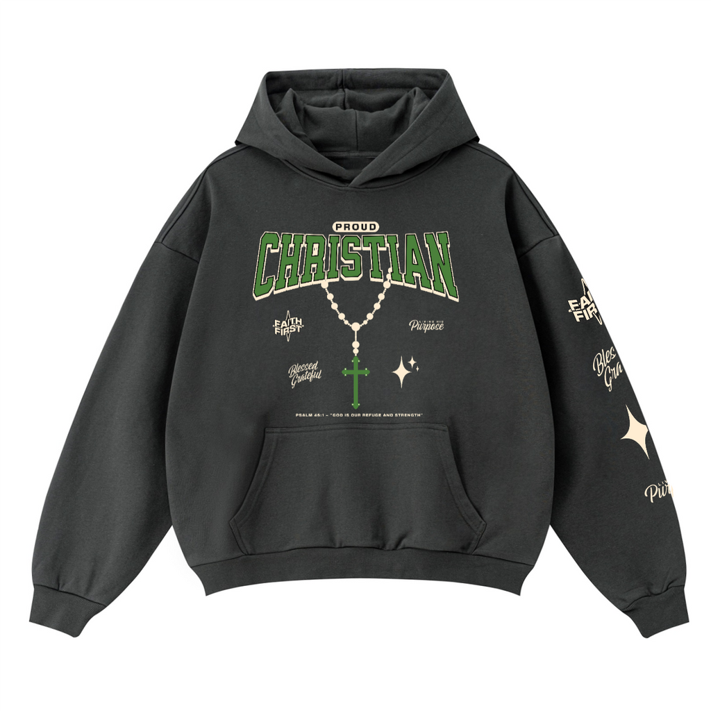 Proud Christian (Unisex Boxy Fit Hoodie)
