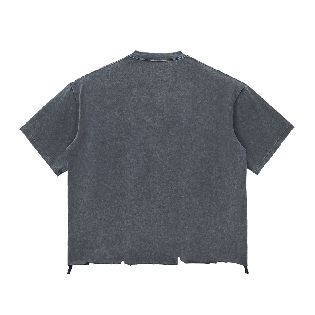 "In Jesus There is Hope" Snow Wash Raw-Hem Boxy T-shirt