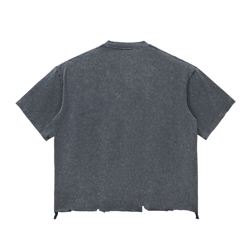 "In Jesus There is Hope" Snow Wash Raw-Hem Boxy T-shirt