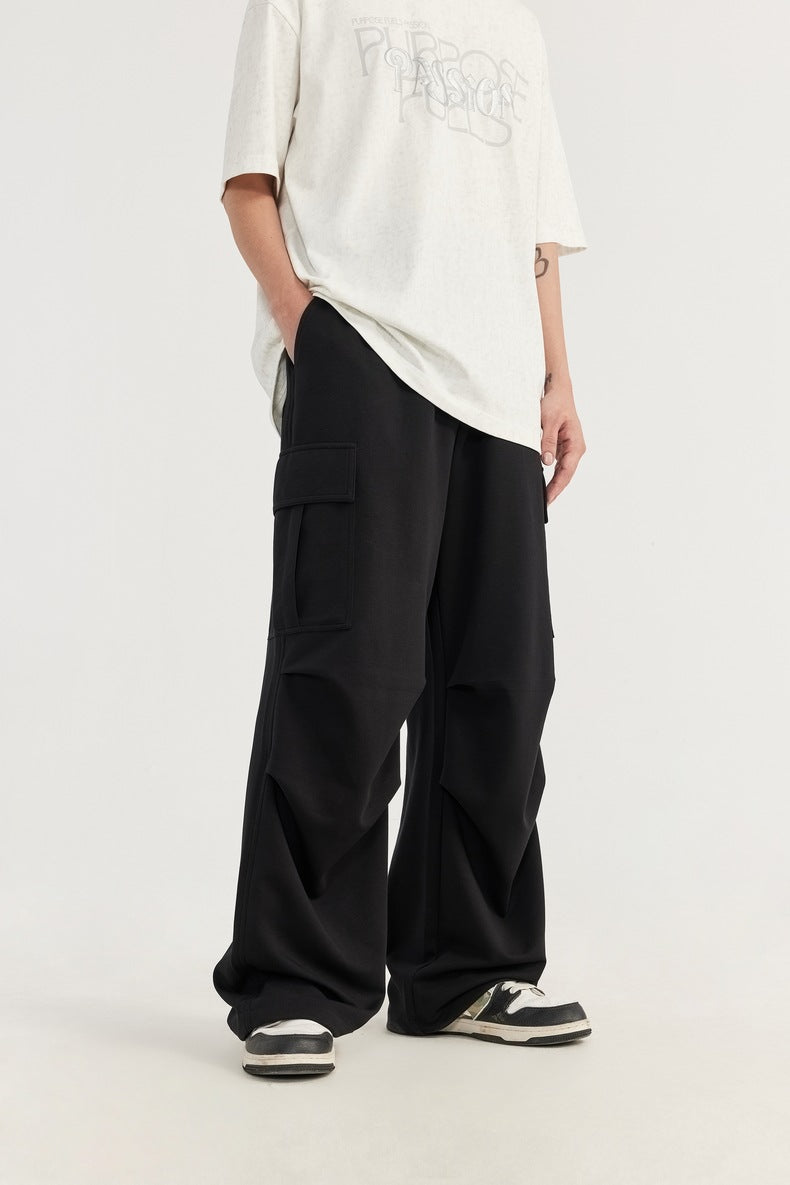 Black wide leg sweatpants