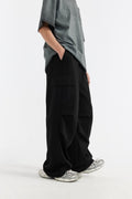 Black wide leg sweatpants
