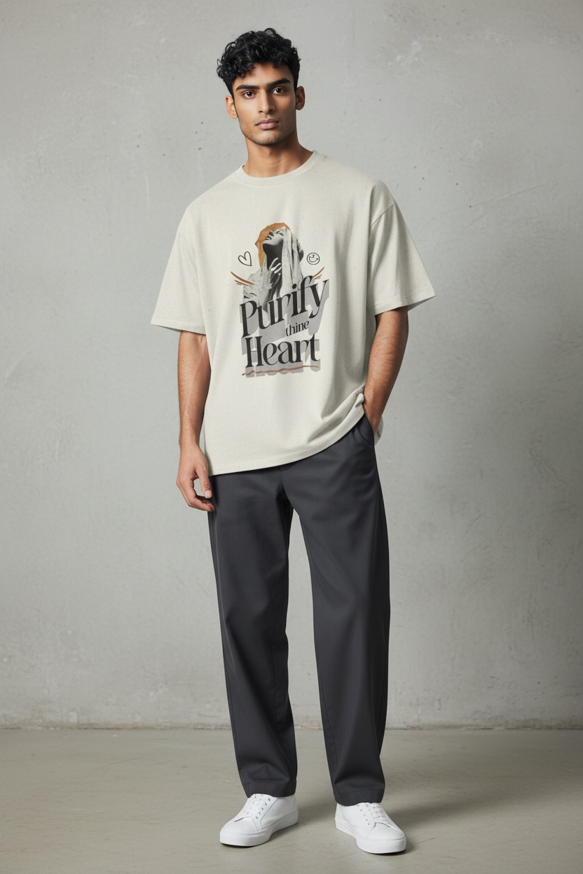 Purify thine heart (Unisex Oversized t-shirt)