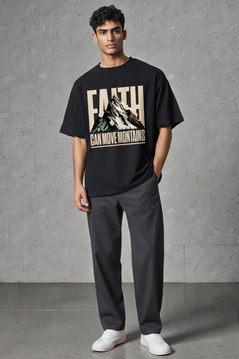 Faith Move Mountains Oversized T-shirt