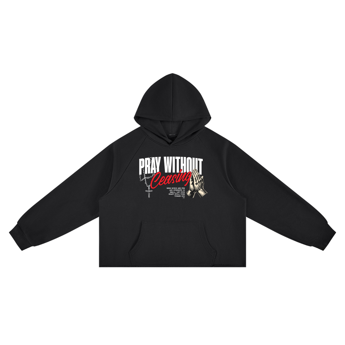 Pray Without Ceasing Boxy Hoodie